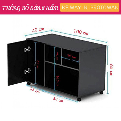 Kệ để máy in gỗ hiện đại SMLIFE Protoman