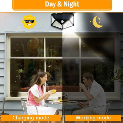 Đèn năng lượng mặt trời KG61 cảm biến chuyển động siêu sáng, chống nước đèn có 3 chế độ sáng (dùng ngoài trời sân vườn đèn đường bóng đèn chiếu sáng) 100led - Hàng chính hãng