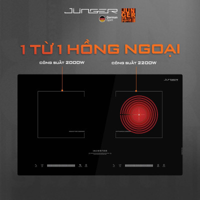 Bếp đôi điện từ hồng ngoại Junger SIS-66 | Công suất 4200W - INVENTER | Bảo hành 3 năm hàng chính hãng
