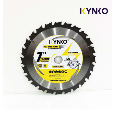 Lưỡi cưa gỗ TCT 24 răng đường kính phi Ø 184mm KYNKO WGZ184024P20_NEW24