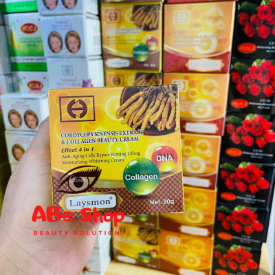 Kem LAYSMON Đông Trùng Hạ Thảo - LAYSMON CORDYCEPS SINESIS EXTRACT AND COLLAGEN BEAUTY CREAM 20g