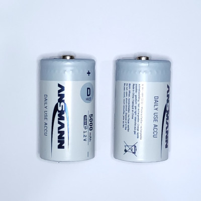 Pin đại sạc ANSMANN 5000 (Mono D) vỉ 2 viên - Hàng Nhập Khẩu