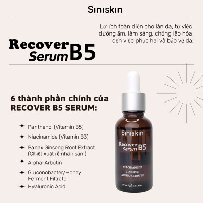 Serum Phục Hồi Da RECOVER B5 SERUM Siniskin 30ml - Hàng Chính Hãng
