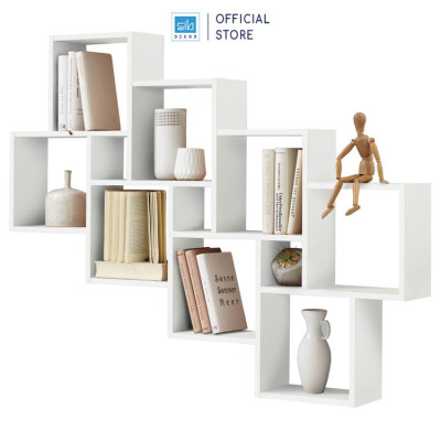 Kệ Sách Gỗ Ô Vuông Cube Tinh Tế SIB Decor KT212
