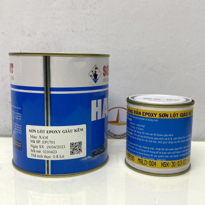 Sơn epoxy lót giàu kẽm Hải Âu EP701 1L/Bộ