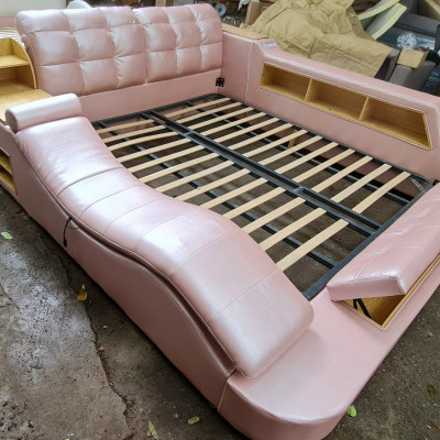 Giường ngủ Juno Sofa cao cấp có thành massage Kt 1m6 x 2m hoặc 1m8 x 2m