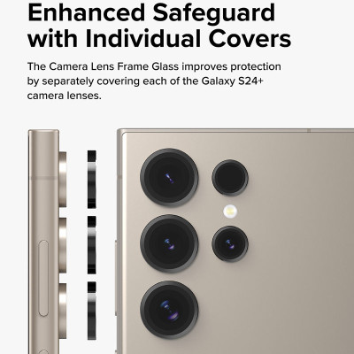 Dán camera dành cho Samsung Galaxy S24 Ultra, Ringke Lens Frame Glass_ Hàng Chính Hãng