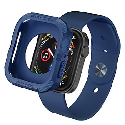 Ốp Case Chống Shock Chống Va Đập Carbon cho Apple Watch Series 4/ 5/ 6/ SE/ 7/ 8/ 9 Size 40/41/44/45mm- Hàng chính hãng