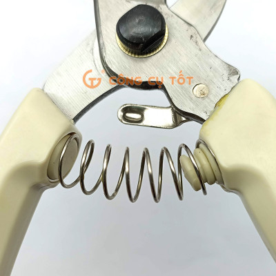 Kéo cắt tỉa lưng gù 175mm cán trắng