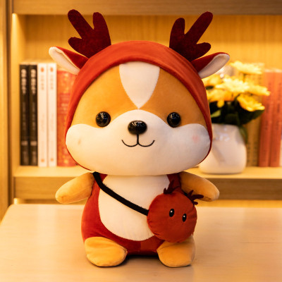 Gấu bông chó Shiba cosplay tuần lộc siêu dễ thương (23cm--->50cm) món quà noen tuyệt vời cho bé & người yêu, hàng xịn cao cấp loại 1