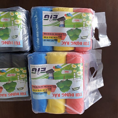 1 Kg túi đựng rác 3 màu (3 cuộn) 