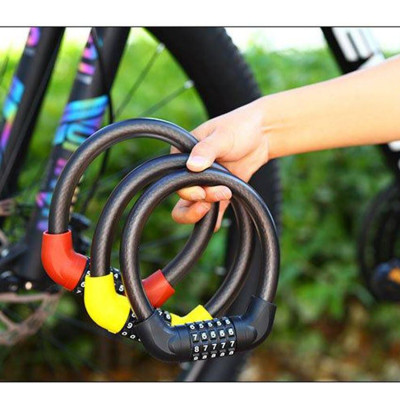 Khóa dây xe đạp 5 số đổi được mã Tặng 1 đôi đèn van