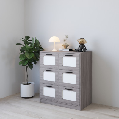 HAPPY FURNITURE , Tủ lưu trữ 6 ngăn kéo - TASY ,THK_316 , 90cm x 50cm x 100cm DxRxC