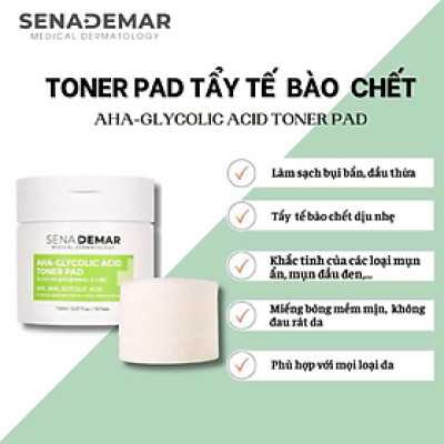 Toner Pad SENADEMAR giúp tẩy tế bào chết giúp da sáng mịn từ Hàn Quốc 150ml/70 miếng hạn 2027