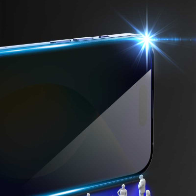Miếng Kính Cường Lực Chống Nhìn Trộm cho iPhone 15 / 15 Plus / 15 Pro / 15 Pro Max MIPOW KINGBULL ANTI SPY PROTECTOR - Hàng Chính Hãng