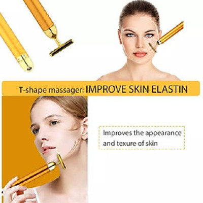 Bộ 2 Máy Massage Mặt Hình Con Lăn Chữ V Và Chữ T 3D Bằng Điện Giúp Da Mặt Săn Chắc