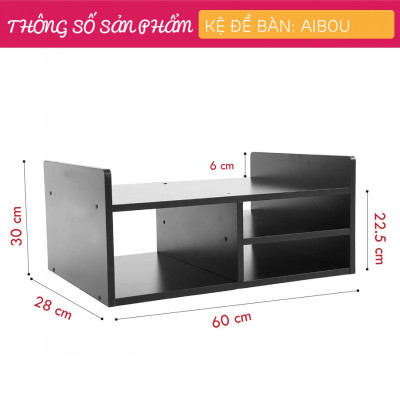Kệ sách để bàn giá rẻ bằng gỗ SMLIFE Aibou