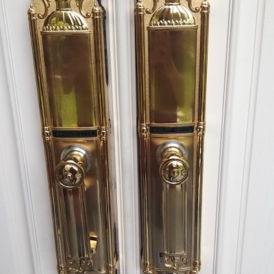 Khóa vân tay tân cổ đại sảnh DEMAX SL822 Gold