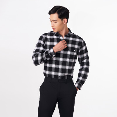 Áo sơ mi dạ dài tay nam May 10 dáng Regularfit mã 010122406 28