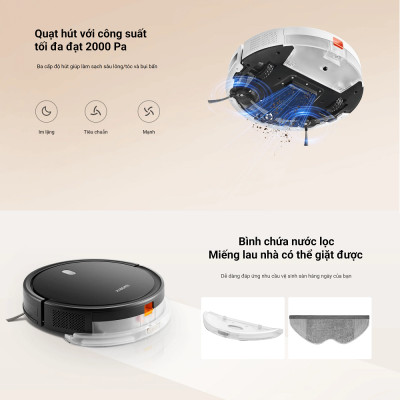 Robot hút bụi lau nhà Xiaomi Robot Vacuum E5 - Hàng chính hãng