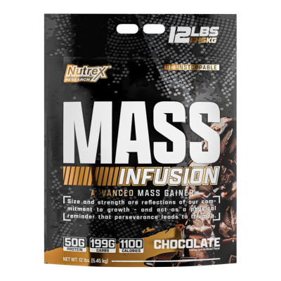 [Chính hãng] Nutrex Mass Infusion (5.4KG) Sữa Tăng Cân Tăng Cơ Nạc, Bổ Sung 50G Protein, 22G EAA, 10G BCAA, 19 Lần Dùng
