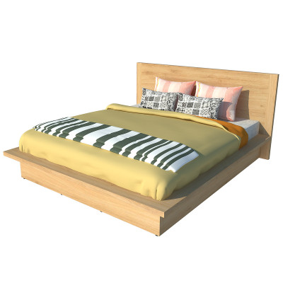 Giường ngủ cao cấp Tundo màu vàng sồi 160cm x 200cm