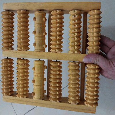 Bàn lăn massage chân bằng Gỗ cao cấp, Cây lăn chân 6 thanh Gỗ siêu tiện dụng-CG001-Massage-ChanGo