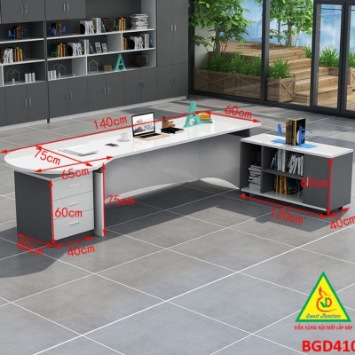 Bàn giám đốc gỗ MDF đơn giản , phong cách hiện đại BGD410 - NỘI THẤT LẮP RÁP VIENDONGADV
