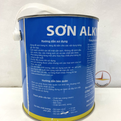 Sơn dầu Bạch Tuyết màu đỏ 344 2.8kg