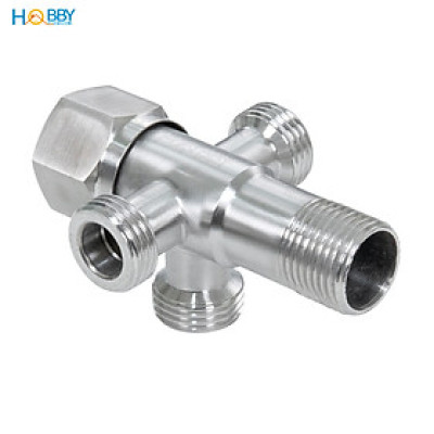 Van chia nước 3 nhánh ren ngoài 21 inox 304 Hobby home decor DNV4