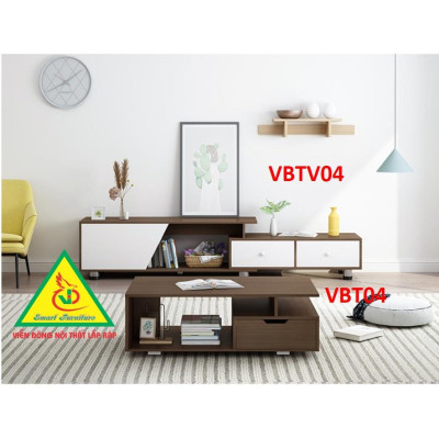 Kệ Tivi Hiện Đại Và Bàn Trà Cho Phòng Khách VBTV04 - Nội thất lắp ráp Viendong Adv