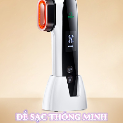 Máy Massage Mặt Và Nâng Cơ Mặt Nikio NK-128 - Công Nghệ Điện Di RF và EMS, Photon Xanh và Đỏ Chườm Nóng Và Lạnh - Hỗ Trợ Đẩy Tinh Chất, Giảm Nếp Nhăn, Tăng Sinh Collagen, Trẻ Hóa Da