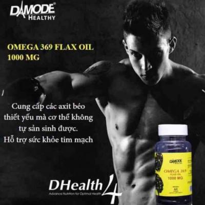 Viên uống chăm sóc sức khỏe tim mạch OMEGA DAMODE lọ 60 viên