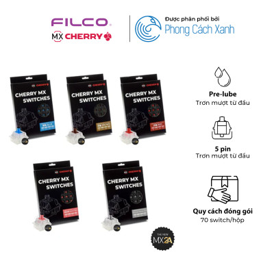 Switch bàn phím cơ Cherry MX2A RGB | Pre-lube (Hộp 70 switch) - Hàng Chính Hãng