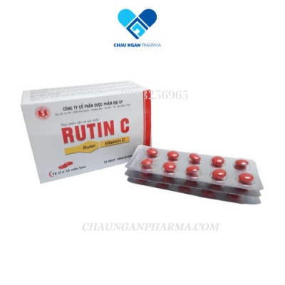Rutin C Đại Uy (Hộp 10 vỉ x 10 viên nén)