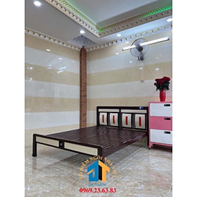 Giường Sắt Hộp Hoa Văn 1m2x2m - ĐẠI THÀNH