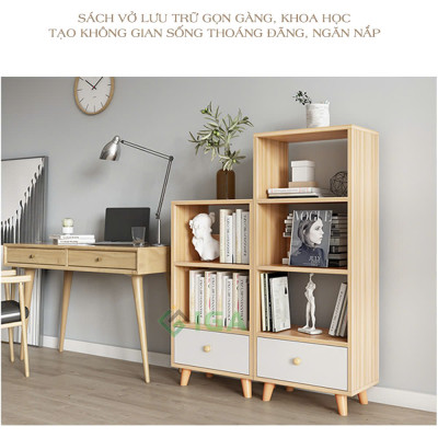 Tủ Sách Gỗ Đa Tầng Phong Cách Nordic - GP144 