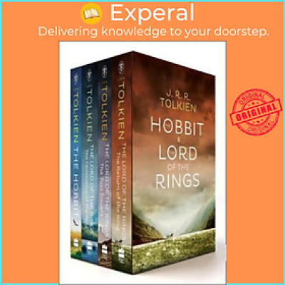 Sách - The Hobbit & The Lord of the Rings Boxed Set by J. R. R. Tolkien (UK edition, paperback)