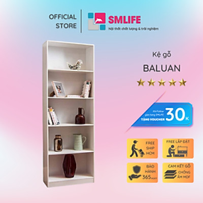 Kệ đỡ sách bằng gỗ gia đình thiết kế hiện đại SMLIFE Baluan