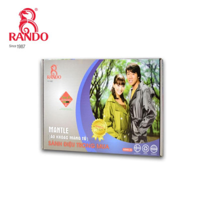 Áo mưa măng tô cao cấp, đi mưa sành điệu RANDO