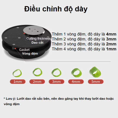 Máy thái lát, thái sợi hành lá, tỏi, ớt và rau củ quả dùng cho quán ăn, nhà hàng, khách sạn. Thương hiệu Mỹ cao cấp Septree - GJ806. Hàng chính hãng