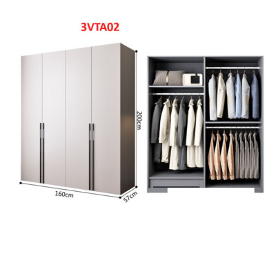 Tủ quần áo thiết kệ hiện đại - Tủ quần áo gỗ MDF 3VTA02A