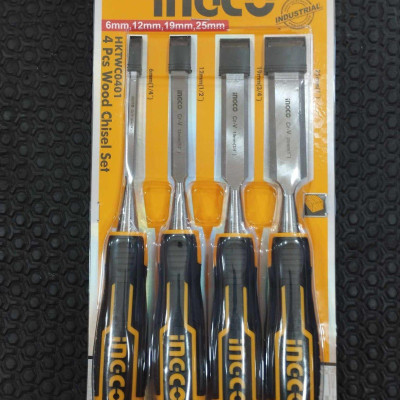 BỘ MŨI ĐỤC GỖ 4 CHI TIẾT INGCO HKTWC0401 - HÀNG CHÍNH HÃNG