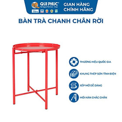 [Chính hãng Qui Phúc] Bàn trà chanh, cà phê xếp gọn sắt sơn Qui Phúc chân rời