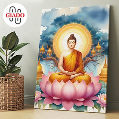 Tranh ảnh thờ treo tường hoặc tranh để bàn mẫu chân dung Phật Thích Ca vô uý thủ ấn