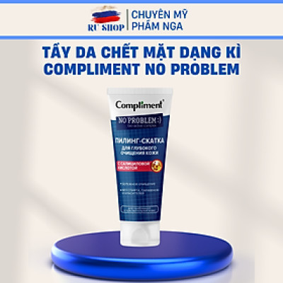 Tẩy da chết mặt dạng kì Compliment No Problem Peeling Roll sạch sâu ngừa mụn 80ml