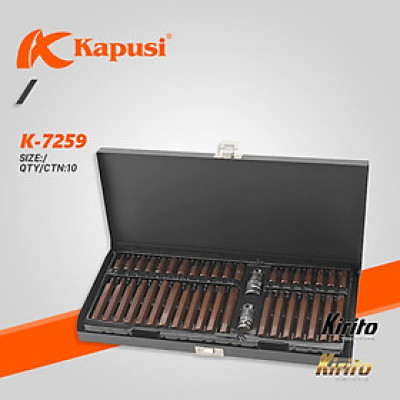 Bộ tuýp lục giác hoa thị 40 chi tiết Kapusi, đựng trong hộp thép sơn tĩnh điện k7259