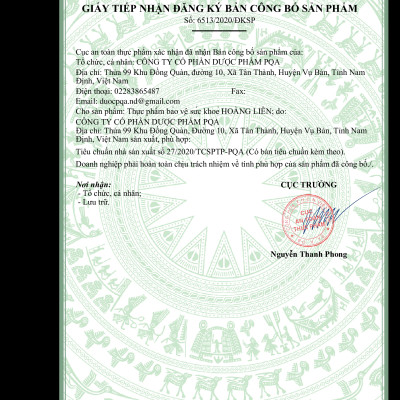 PQA Hoàng Liên là dược phẩm thảo dược có tác dụng ngăn ngừa co thắt ruột, đau bụng do lỵ dùng cho người bị rối loạn tiêu hóa, đau quặn bụng mót rặn.