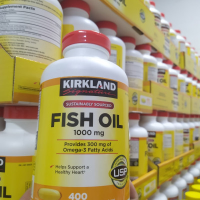 Dầu Cá Omega 3 Kirkland Signature Fish Oil Bổ não, bổ mắt, Hỗ trợ sức khỏe tim mạch, khớp - QuaTangMe Extaste