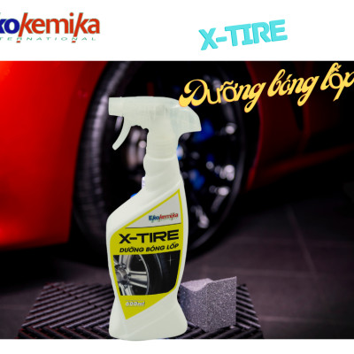 DUNG DỊCH DƯỠNG VÀ LÀM MỚI, LÀM ĐEN LỐP Ô TÔ, XE MÁY EKOKEMIKA X-TIRE 600ML DÀNH CHO CHỦ XE